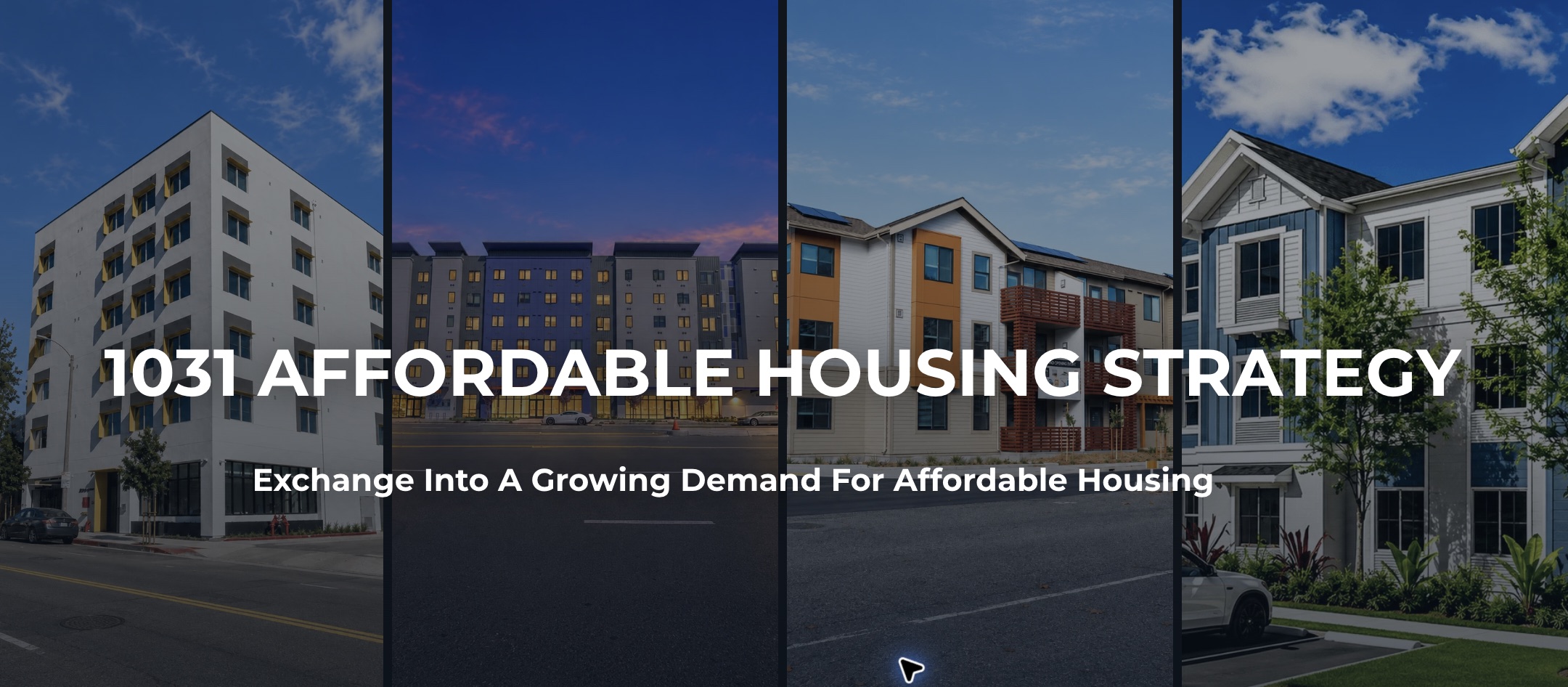 Collage of affordable housing communities representing new 1031 exchange opportunities